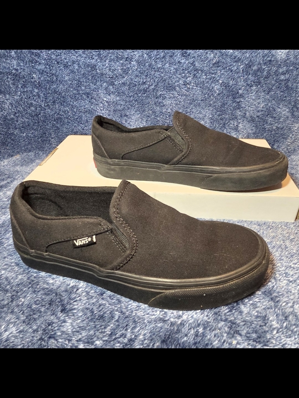 Vans Womens Black "Asher" Canvas Slip-On